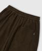 LEMAIN SECOND Single-Pleat Wide Corduroy Elastic Pants [Brown]