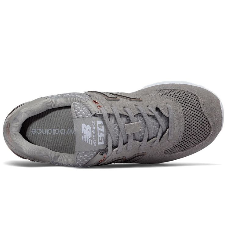 New Balance 574 Women Magnet Grey Low Top Retro Running Shoes Mesh WL574FSC