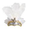Exquisite Sequin Feather Headband Vintage Masquerade Hair Band  Dance Show