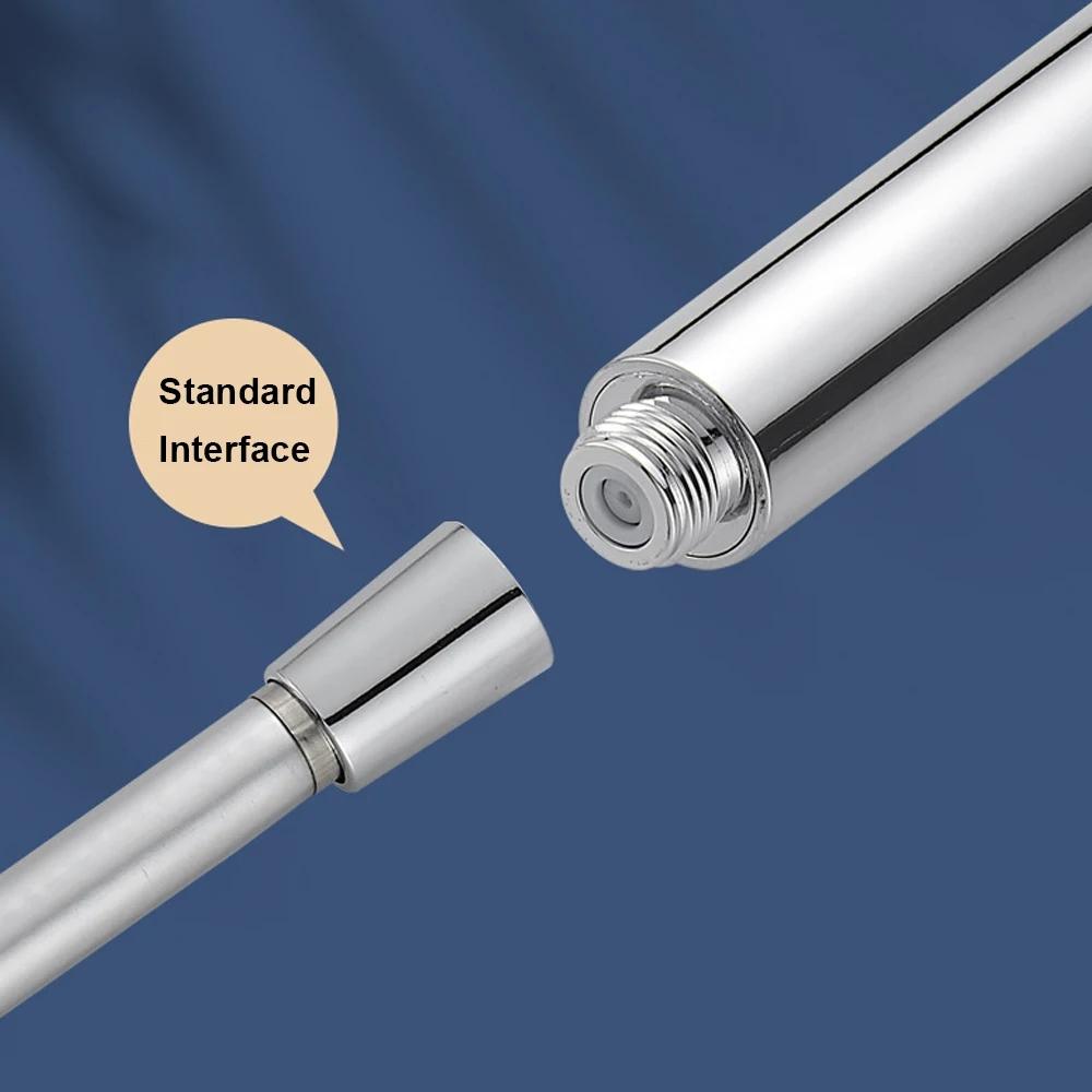 Golden 1.5M PVC High Pressure Shower Hose Flexible Shower Tube for Bathroom Shower Head Silver Black Bath Shower Hose Accessorie