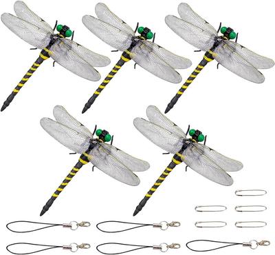Modell 2025 Libelle Originalprodukt in der gleichen Größe wie die echte Libelle Insektenschutzband und Sicherheitsnadel enthalten PVC-Material Angeln Indoor