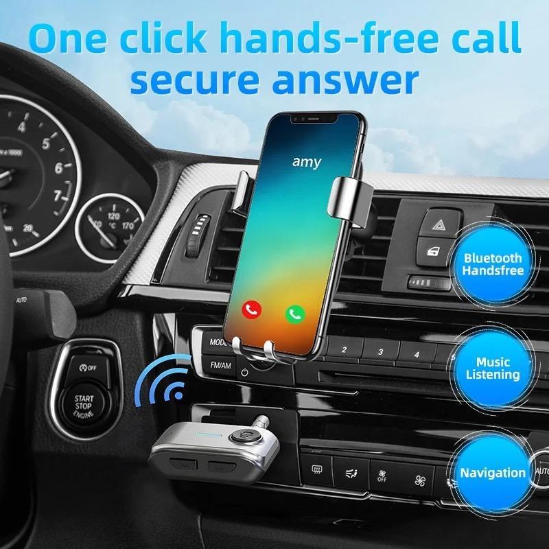 Bluetooth 5.3 Receiver Adapter 3.5mm AUX Jacks for Car Speakers A2DP Wireless Audio Music Receiver Pter Support TF Card Car Hands Free