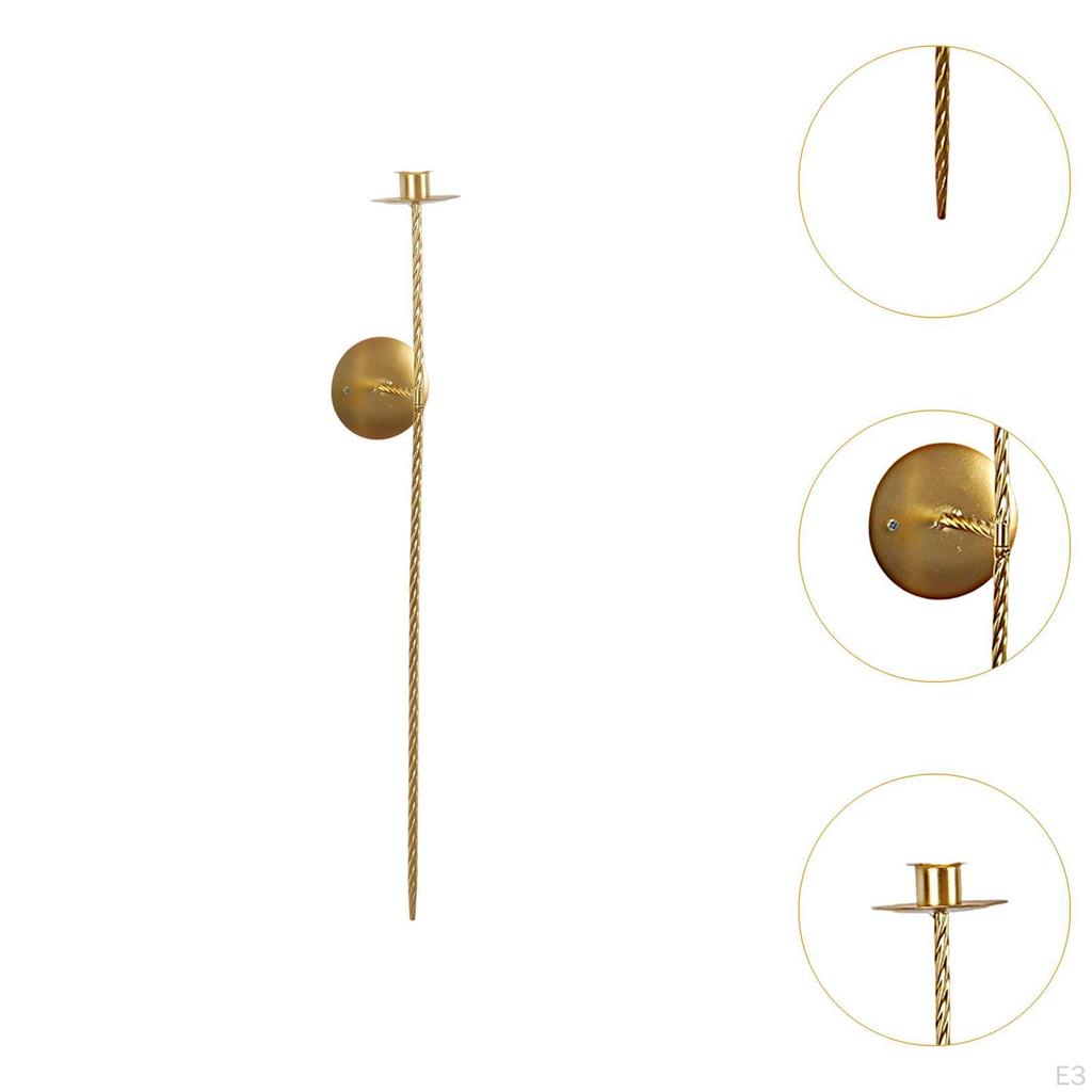 Candle Sconces Wall Holder Chic Metal Large Candlestick for Office Dining Room Hallway