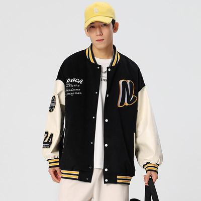 American Coat Boys Autumn Loose Casual Jacket Fleece Thickened Trend Versatile Baseball Jersey Top