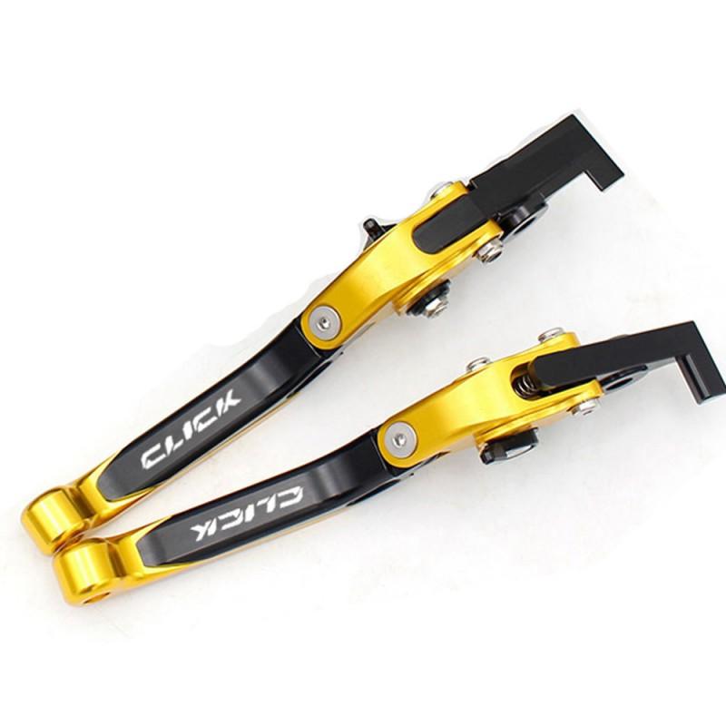 Adjustable Motorcycle Brake Clutch Lever Handlebar Extension Honda CLICK160 CLICK160i Aluminum CNC