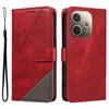 For Oppo A5 Energy 5G (China)/Oppo A5 Pro 4G (Global) Leather Case Geometric Line Design Wallet Phone Cover with Wrist Strap
