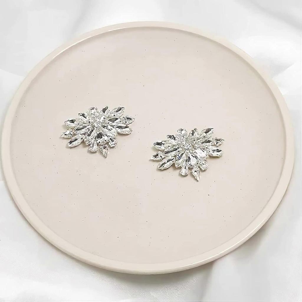 2 Pcs Shoe Clips Charms for Women, Fashionable and Beautiful Crystal Rhinestone