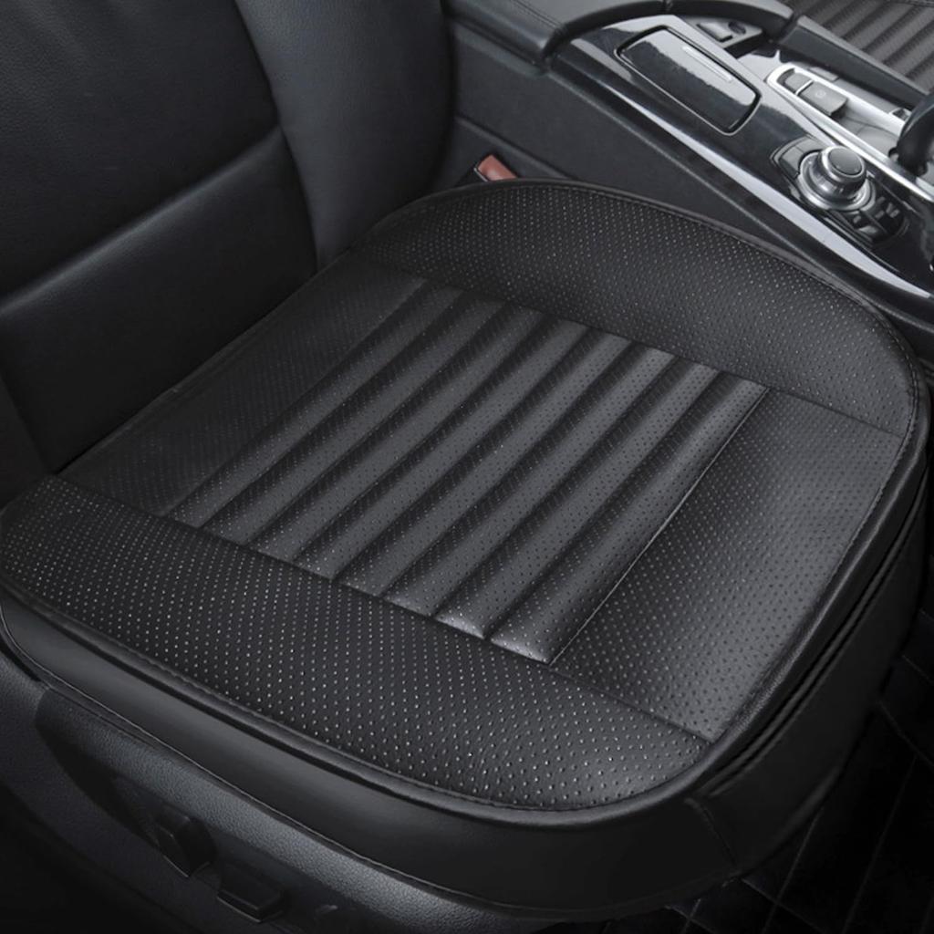 Waterproof Car Seat Covers for Kei Premium PU Universal Fit for Driver and Passenger Seats Type Cars, Leather, Breathable, Non-Slip, (Black, B)