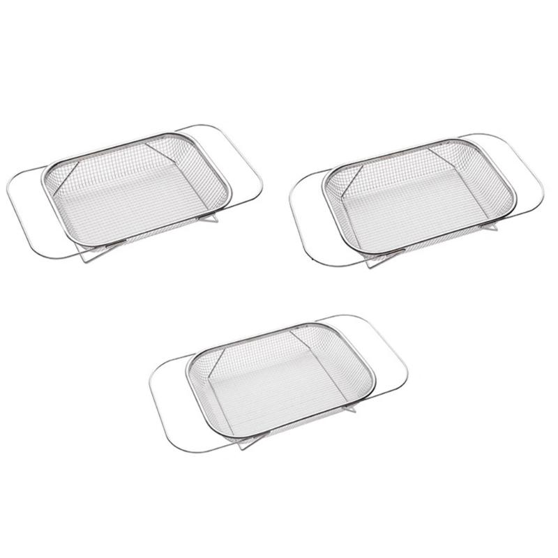 Three Pack extendable Sink Colander With Fine Screen For Quick Washing And Draining 1