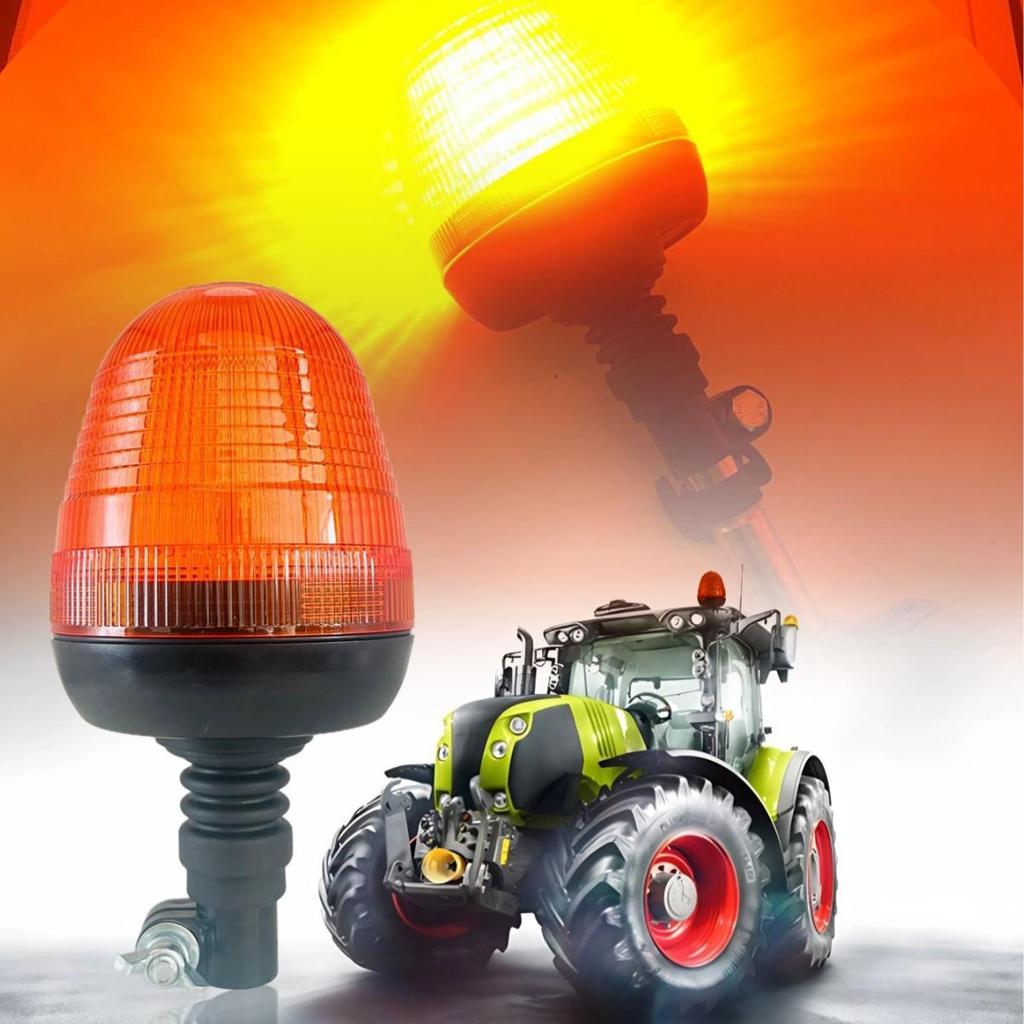 Engineering Vehicle 60W LED Strobe Light, 12-24V: Warning Flash for Cars, School Buses, Heavy & Agricultural Machinery