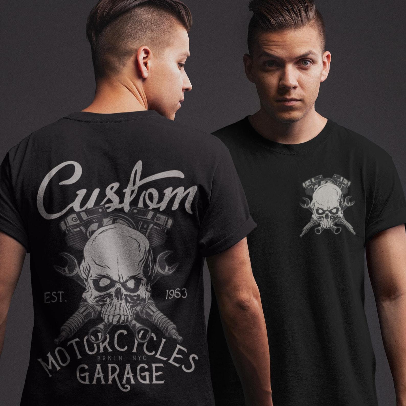 Custom Front and Back Graphic T-Shirt, Personalized Both Side Print Tee 2XL