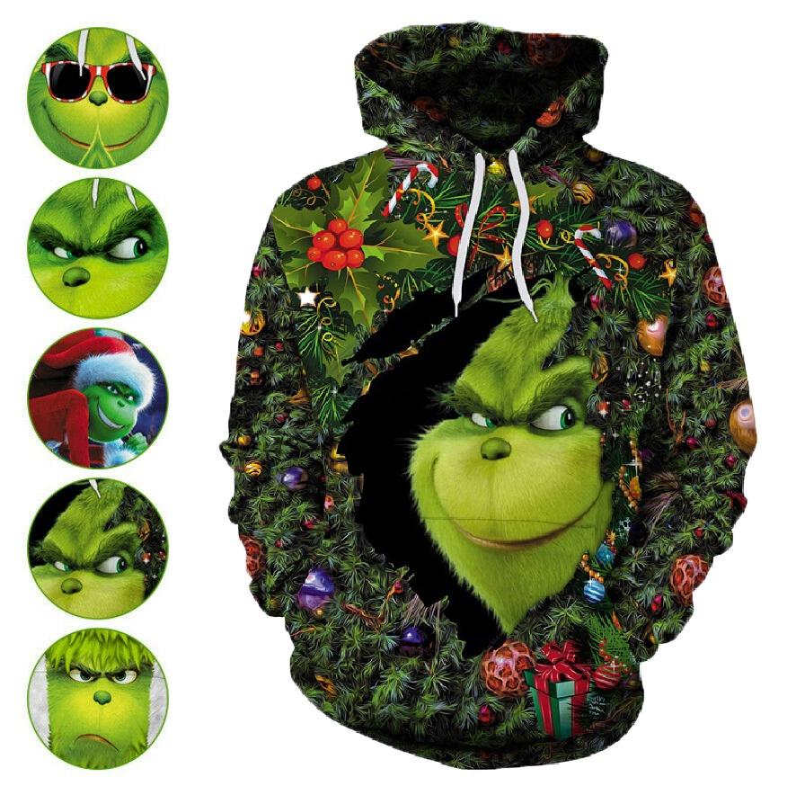 Men New The Hoodies 3d Printed Pullover Sweatshirt Christmas Cosplay Coat