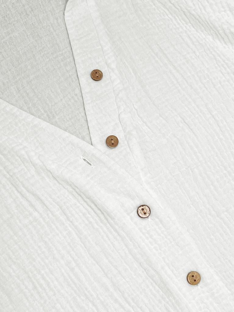 Women S Solid Long Sleeve Button Up Shirt Loose Collared Blouse