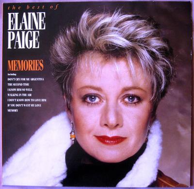 LP Record ELAINE PAIGE - The Best Of Elaine Paige - Memories STAR2313 Telstar 1987 UK Pop Used