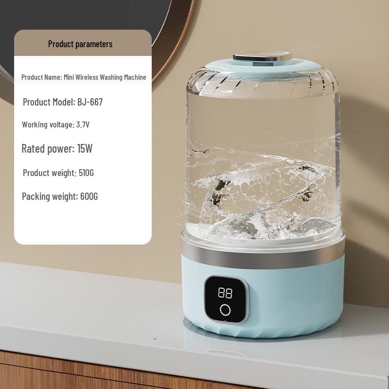 

Компактная портативная складная стиральная машина для нижнего белья - Идеально подходит для студенческих общежитий и небольших помещений