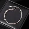 925 Silver Multi Layer Coil Bracelets for Women Girls Simple Design Snake Chain Bangles Fashion Party Jewelry Gifts
