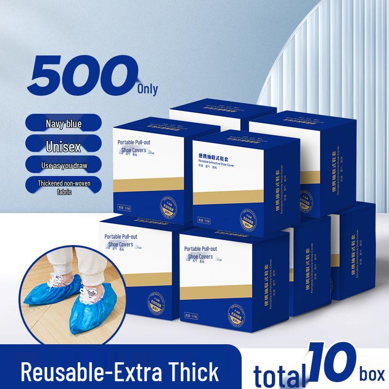Waterproof Non-Slip Disposable Shoe Covers: Thick, Wear-Resistant, Non-Woven Foot Covers for Indoor Use
