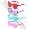 Sunglasses for Women Jelly Color Frameless Heart Shaped One-piece Glasses Dazzling Color Glasses