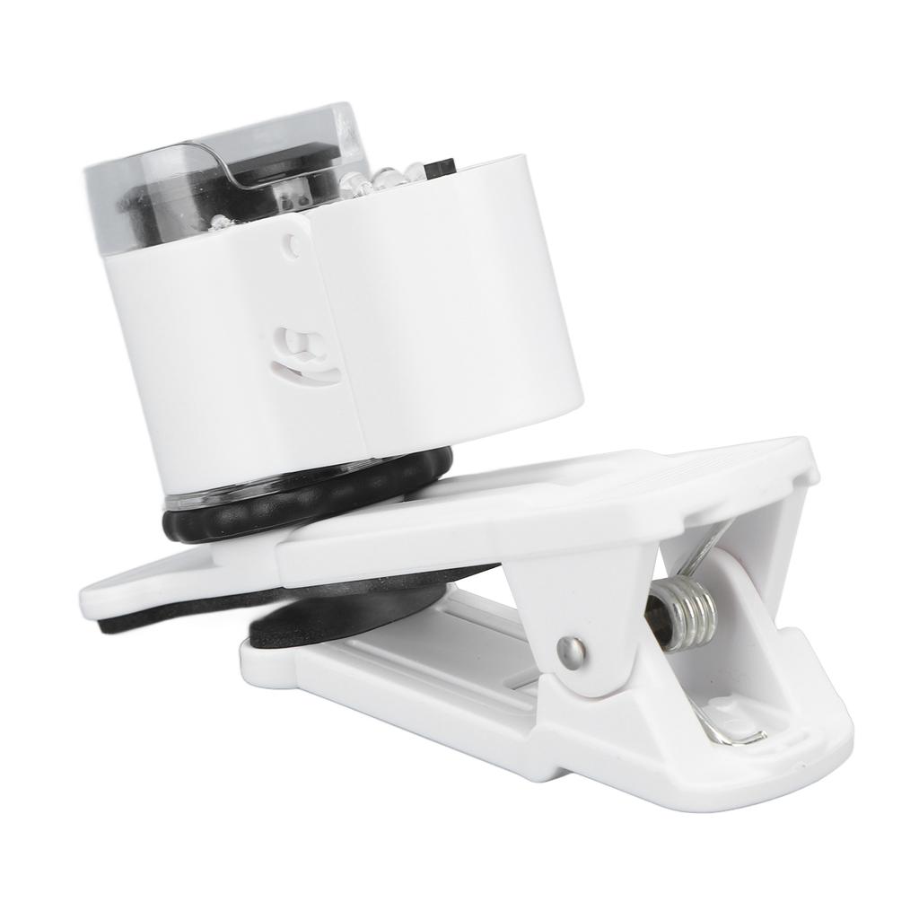 45X Mini Mobile Phone Microscope UV Light Adjustable Head Angle Cell Phone Clip On Microscope for