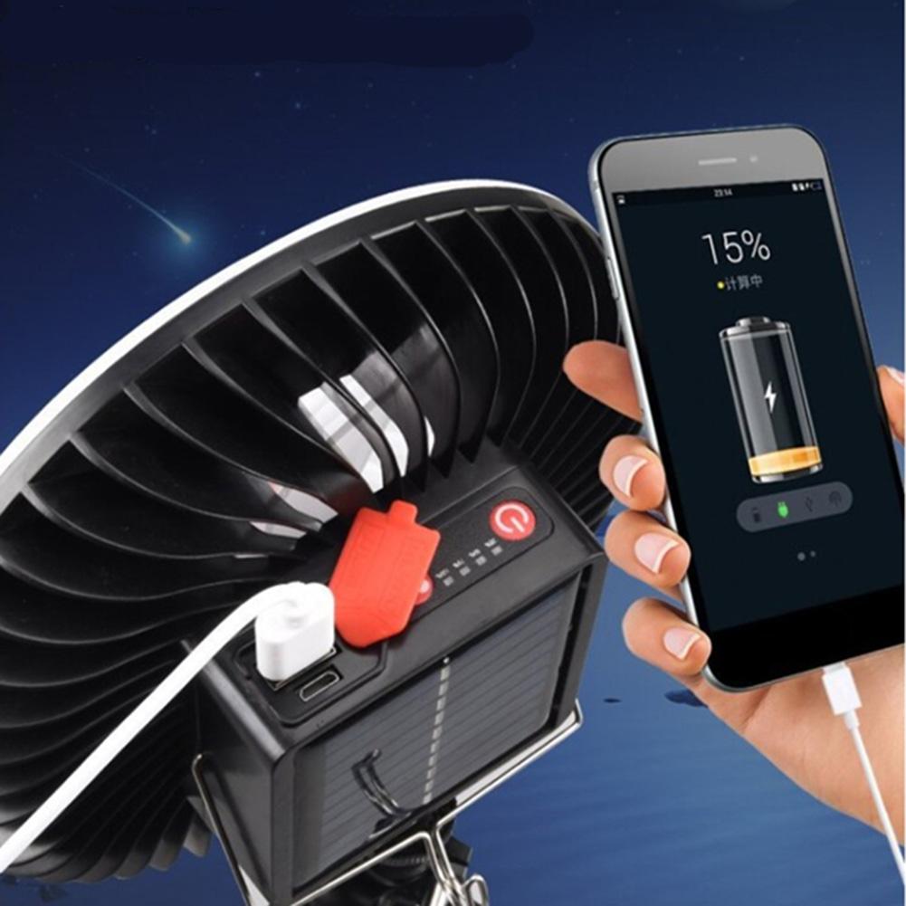 Rechargeable Light Camping Light Fans Lamp Multi-functional Portable Outdoor Portable Lamp Night Emergency Tent Light With Hook