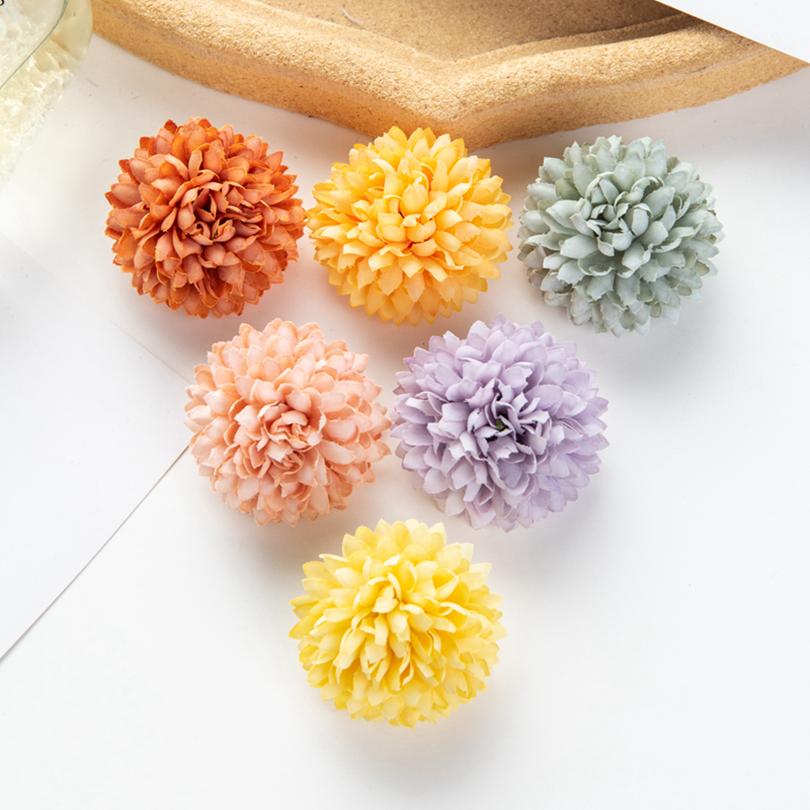 5/10pcs Silk Hydrangea Wedding Garden Roses Arch Home Decora Festival Wreaths Fake Plants Artificial Flowers Ball Chrysanthemum