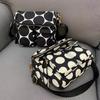 Minimalist Nylon Dot Crossbody Bag Casual Black Small Shoulder Bag Multi-pocket Sports Outdoor Storage Female Messenger Handbags