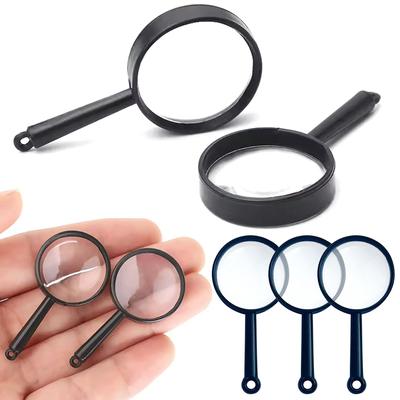10-20PCS/Pack Black Mini Magnifying Glasses Handheld Reading Magnifiers Lightweight Portable Observation Tools Class Rewards ZYF