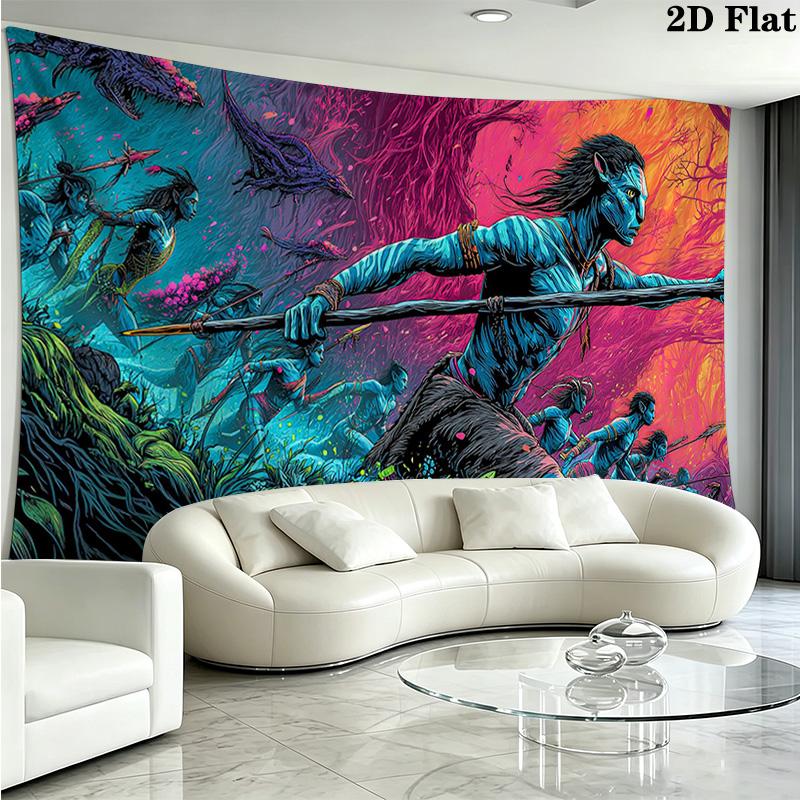 Avatar Wall Tapestry Aesthetic Wall Hanging Printed Fabric Blanket Decorative Tapestries for Bedroom Living Room Home Decor