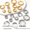 Trendy Titanium Steel Minimalist Hoop Earrings: Polished, Lightweight, Versatile, and Fashion-Forward for Men and Women