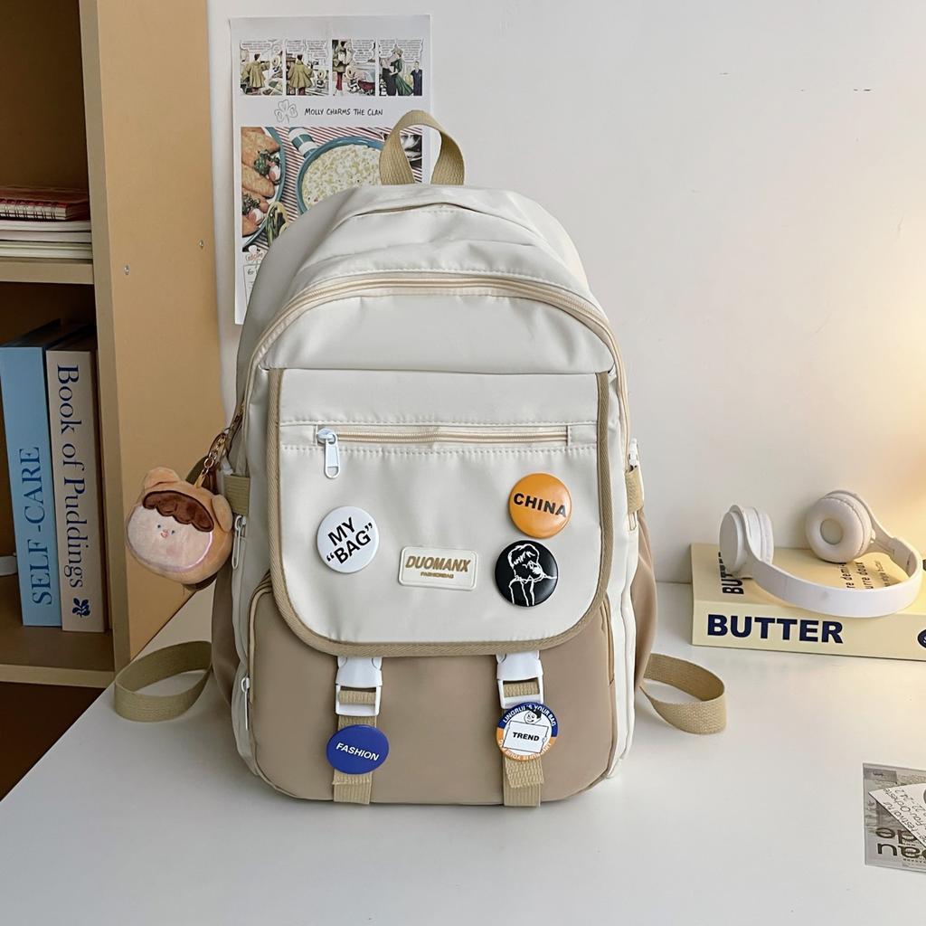 Schoolbag Large Capacity Sturdy Schoolbag 1011 New Middle and High School Students Backpack Leisure Class Commuter Backpack Female Wholesale