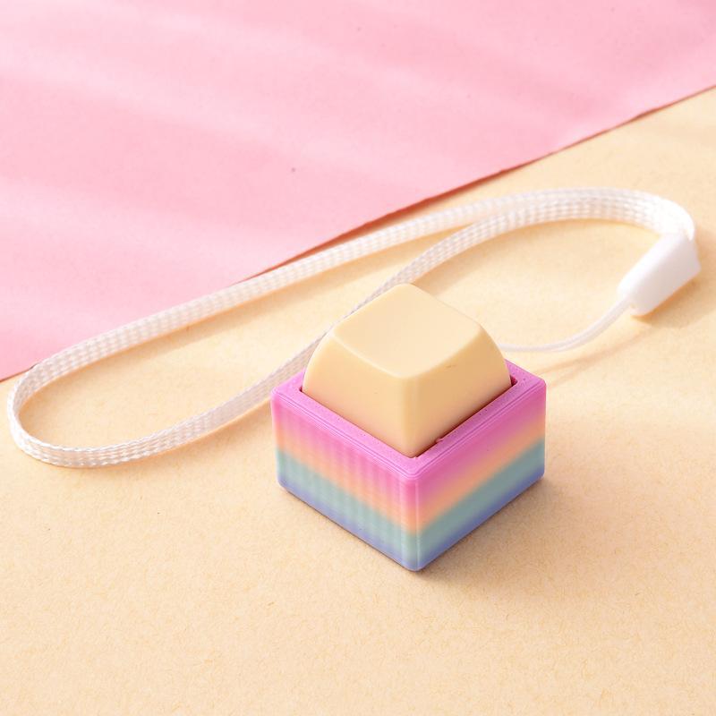 Portable Pocket Stress Relieving Toy with Button Lanyard Anxiety Alleviation for Daily Commute Travel Gifts