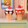 Mini Strawberry Jam Small Fake Tiny 3D Ice Creams Charms 10Pcs Resin Dessert Food Ornaments