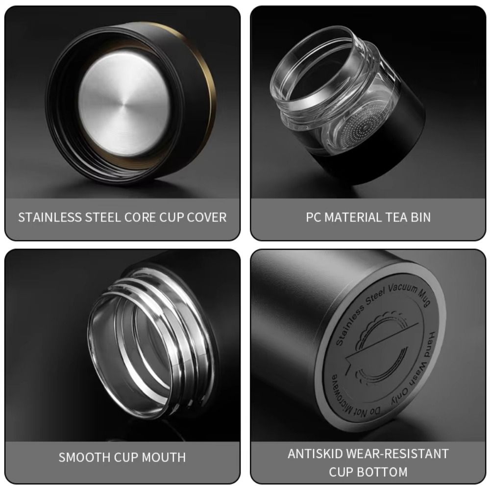 Separation Strainer Smart Thermos Bottle LED Temperature Display Vacuum Insulated Mug  Office