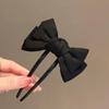 Princess on the Run: 2024 Large Black Bow Hair Clip Headdress for Women