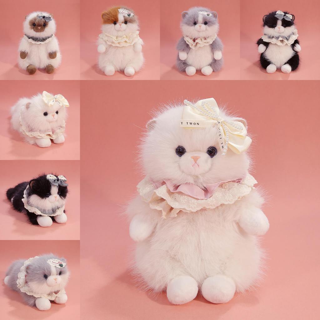 Lifelike Plush Cat Toy With Soft Polyester Fiber Filling For Kids And Collectors