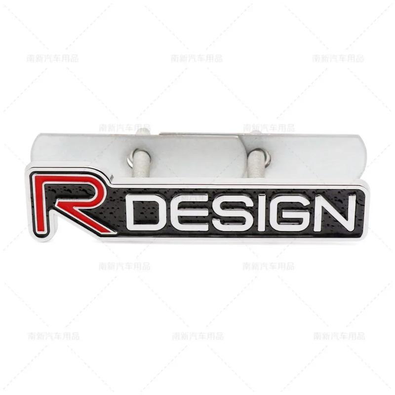 3D Metal Rdesign R Design Front Grill Car Badge Sticker Emblem Decal Decoration For VOLVO XC40 XC60 XC90 V90 S90 S60 V60 V40 C70