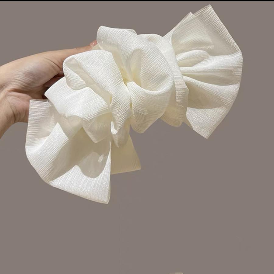 Fashion Korean Style Cloud Bubble Double-sided Large Bow Clip Women's Mesh Shark Clip Back of Head Flower New Hairpin Headwear