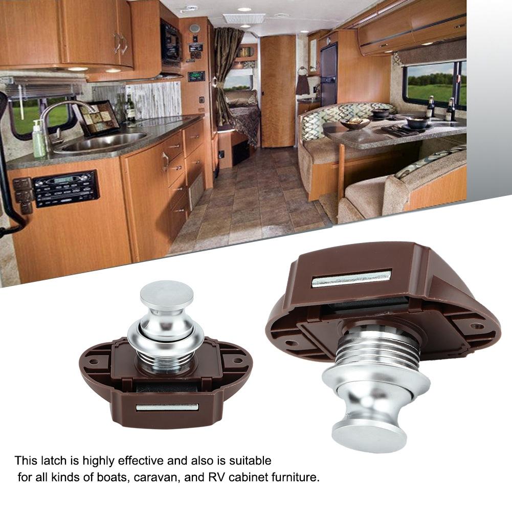 Car Boat Keyless Push Button Lock RV Cabinet Drawer Safety Latch Lock