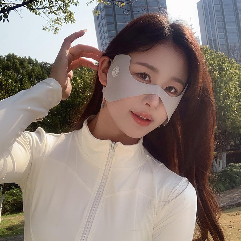 Women's Outdoor UV Protection Butterfly Face Mask - Ice Silk, Seamless & Ear-Hanging Design for Running