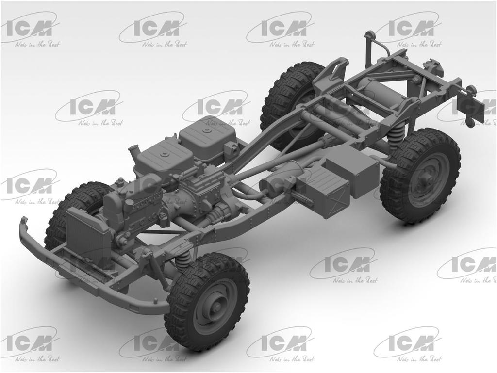 ICM 1/35 Deutscher Unimog S404 Militärlastwagen Plastikmodell 35135
