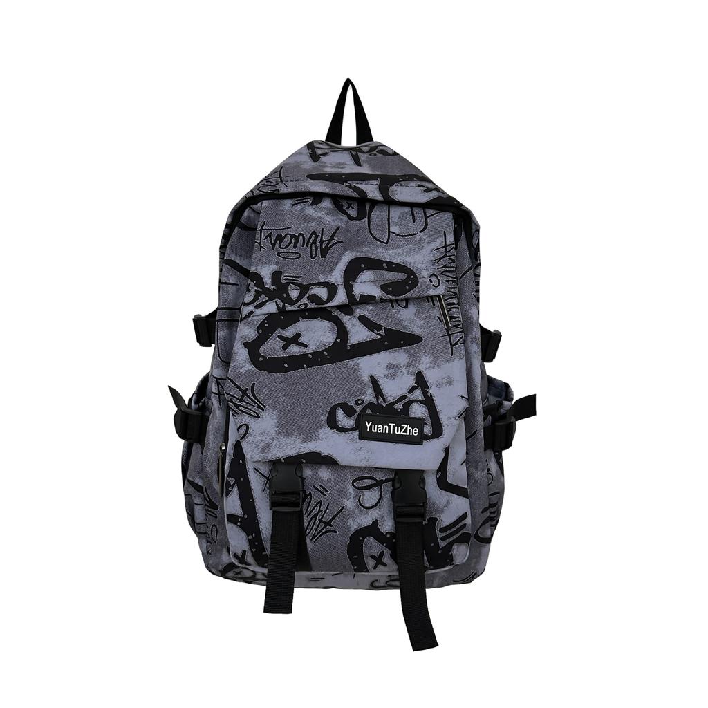 Zaino versione coreana ins trend Mori personalità versatile stampa graffiti grande capacità studenti delle scuole medie studenti universitari zaino