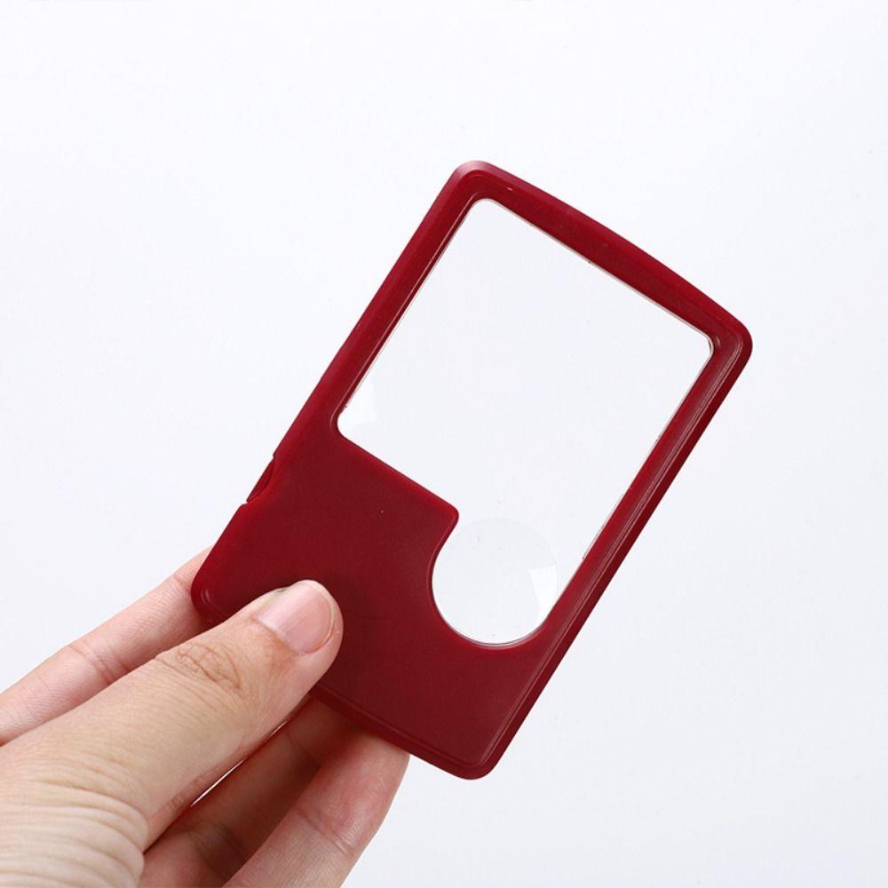 Portable Magnifier Loupe LED Light Reading Magnifier Card Magnifying Glass Jewelry Inspection