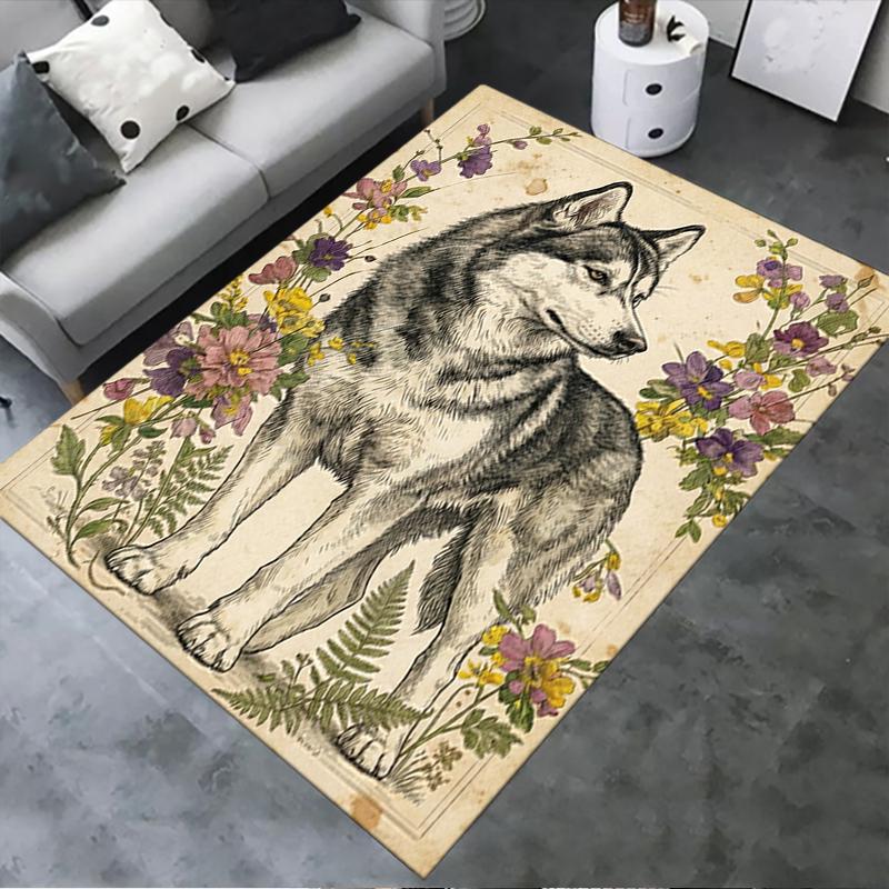 2025 New Husky Dog Carpet Rug for Living Room Bedroom Home Sofa Decoration,Kids Play Non-slip Floor Mat64