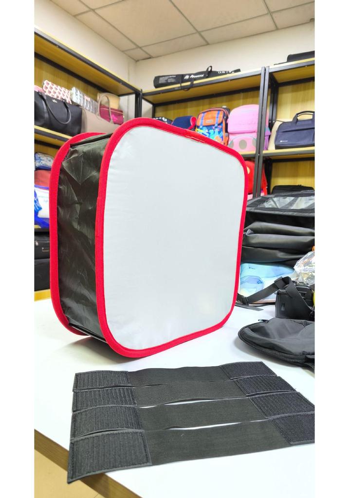 41CM LED Portable Photography Softbox with Black & Red Edge, Lightweight Honeycomb Reflector