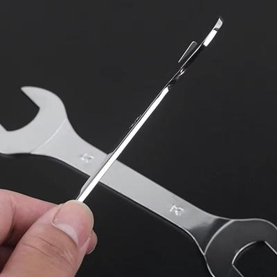 1 Peça 3mm Ultra Fina Fina Chave Inglesa de Boca Aberta 6-32mm Aço Chave Plana Ferramenta Multifunção Hi-Spec Chave Fixa de Dupla Face