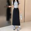 2024 Sommer Schlankmachender High-Waist A-Linien Midi-Rock mit Rückenschlitz