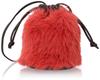 Bolsa de Ombro Mini com Cordão Cuco Eco-Fur 2353111090 Vermelho (310)