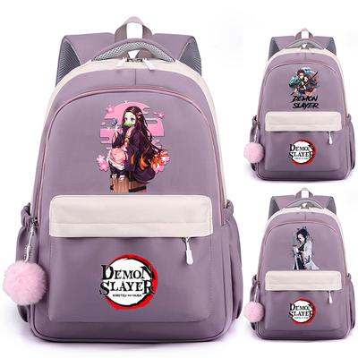 Anime Demon Slayer Printed Backpack for Teenger Student Large Capacity Waterproof Schoolbag Bookbag Women Travel Bag Gift