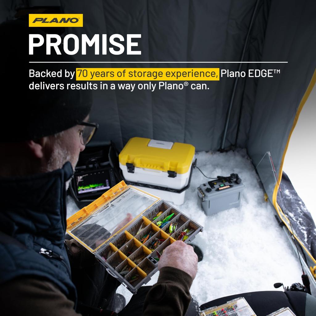 Plano EDGE 3700 Jerkbait-Angelbox L x B x H Schützt bis zu 20 Fische Angelbox Rustrictor-Technologie Wasserdichte Dichtungen EZ-Etikettiersystem -