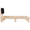 Bed Frame with Upholstered Headboard Black 100 x 200 cm